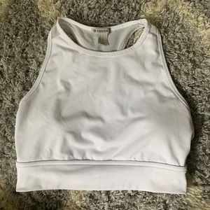 White Forever 21 Gym Sports Bra/Crop Top